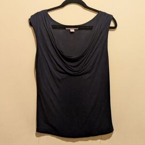 MICHAEL Michael Kors Midnight Blue Draped Tank Top